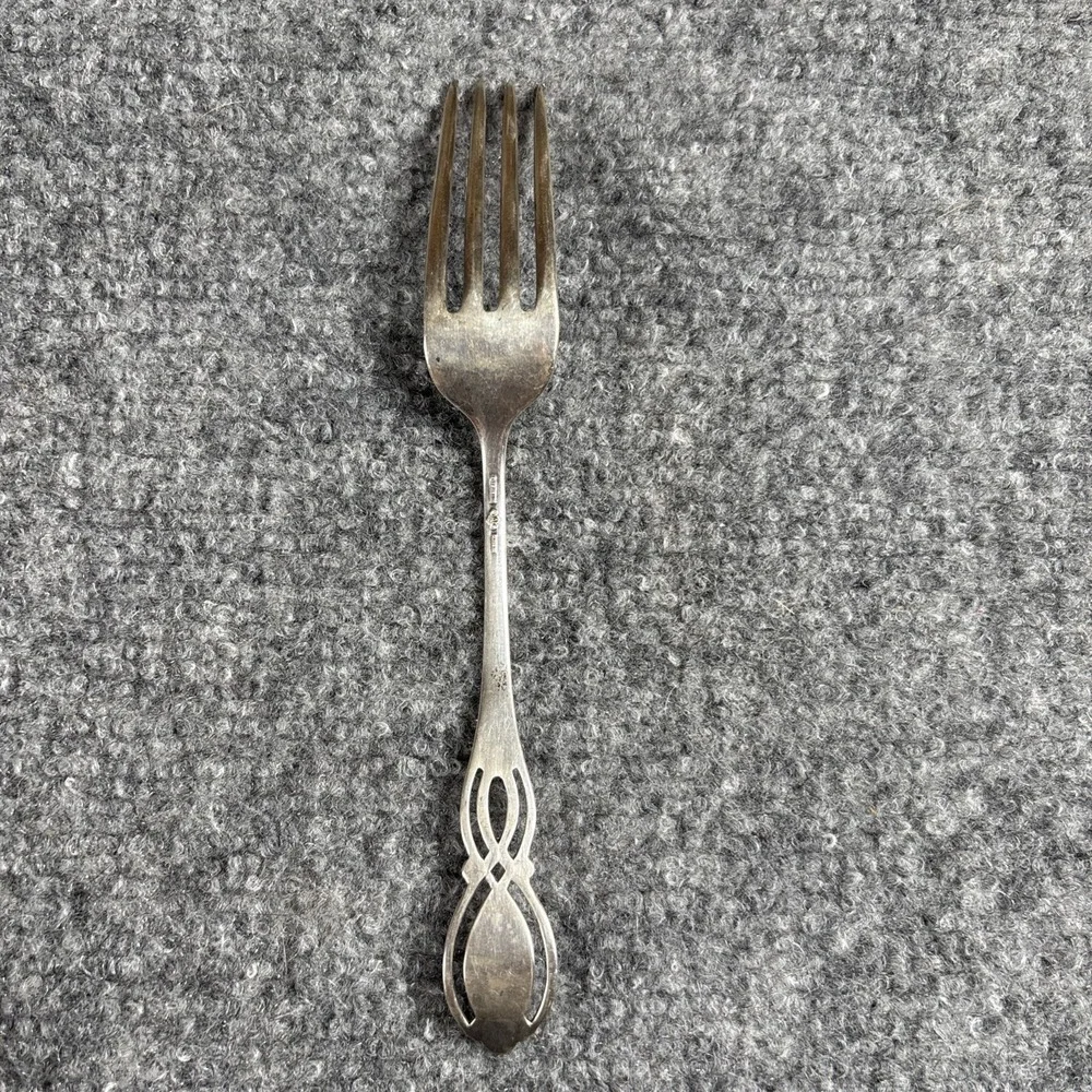 Alvin Chippendale-Old Sterling Silver Dinner Fork 7